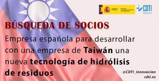 Búsqueda socios Taiwán - hidrólisis de residuos