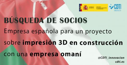 Búsqueda socios Omán - Impresión 3D