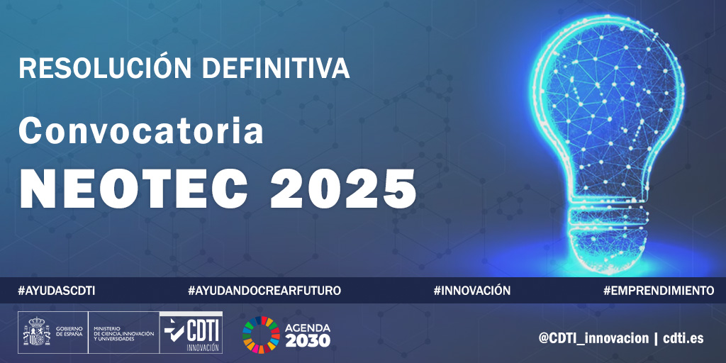 Resolución convocatoria NEOTEC 2025