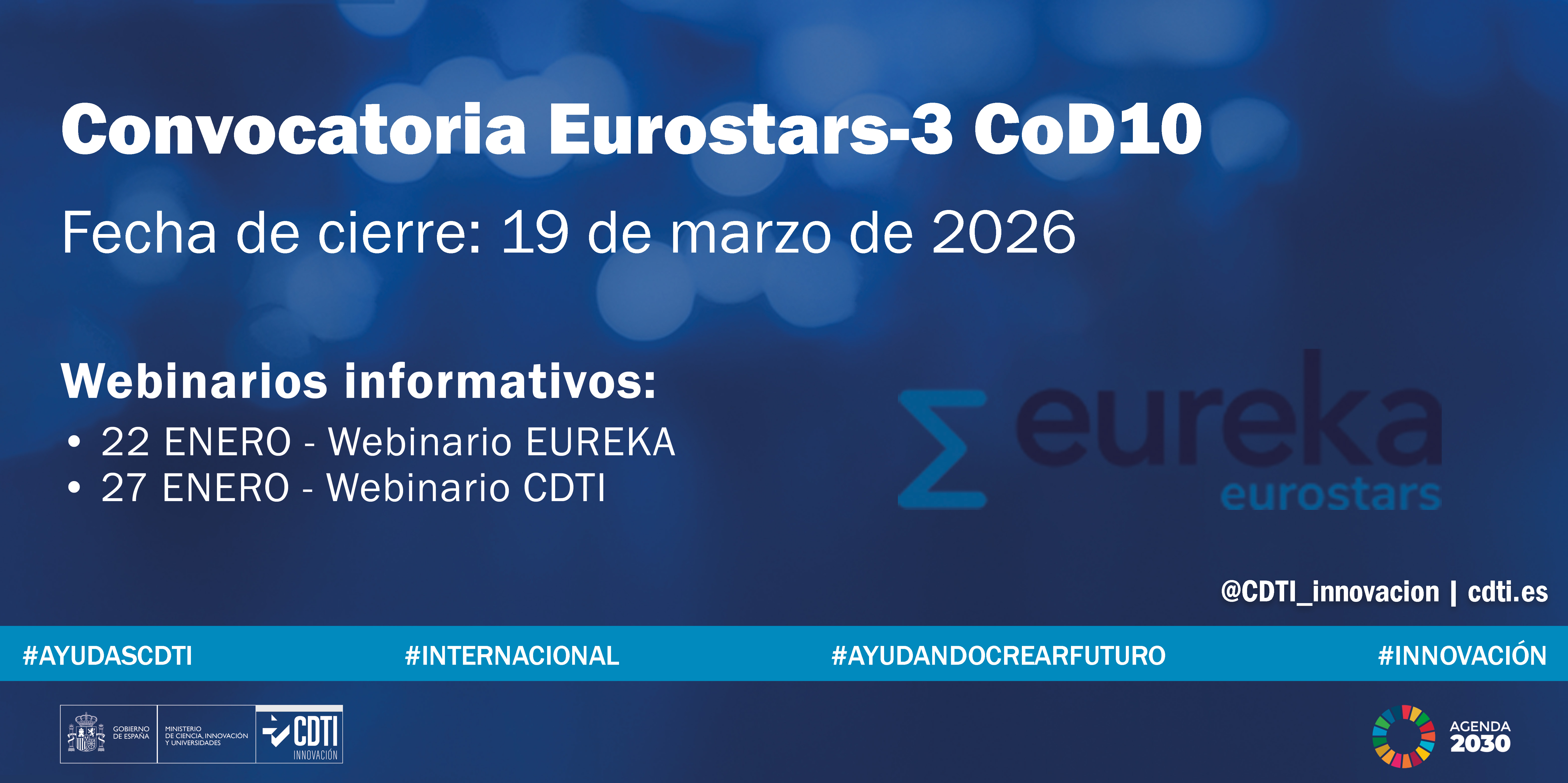 Webinarios convocatoria Eurostars-3 CoD10