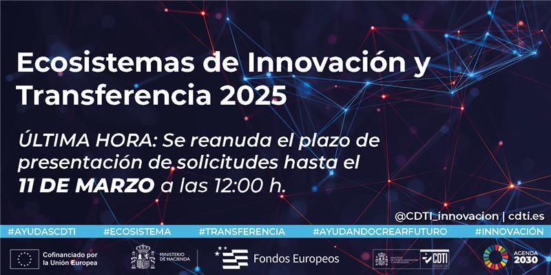 Ecosistemas nuevo plazo presentación solicitudes