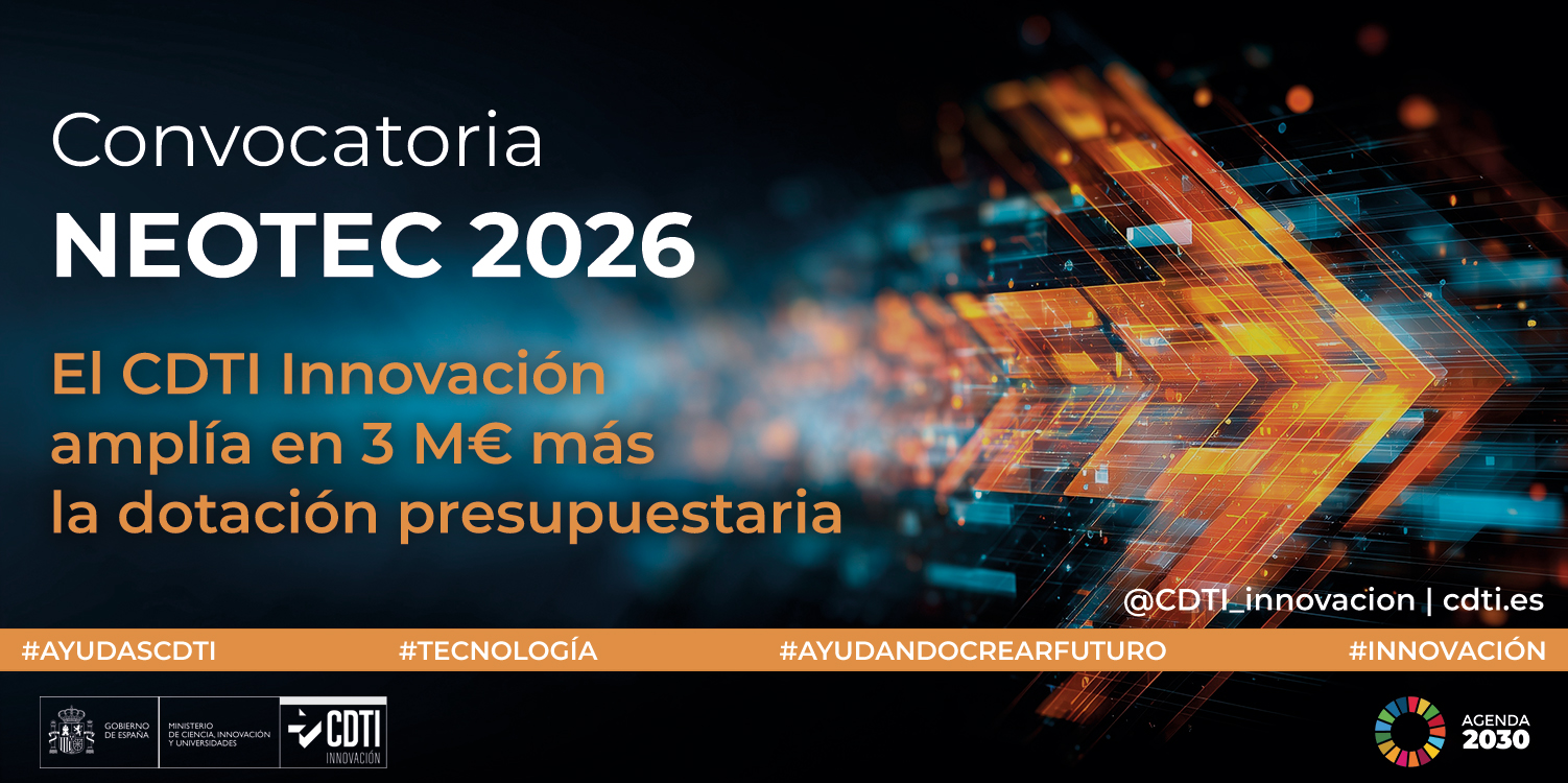 Convocatoria Neotec 2026 ampliacion 3M€