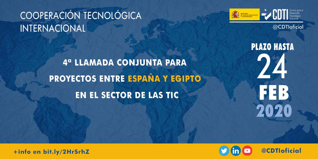 Abierta la cuarta llamada bilateral #ESITIP entre España y Egipto para el sector de las TIC