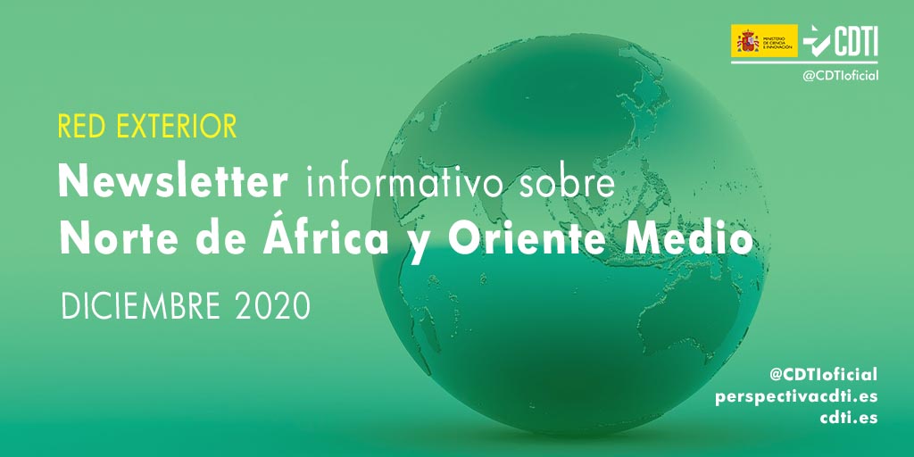 EL CDTI publica una nueva newsletter con noticias, eventos y oportunidades de colaboración en #innovación y #tecnología con Norte de África y Oriente Medio
