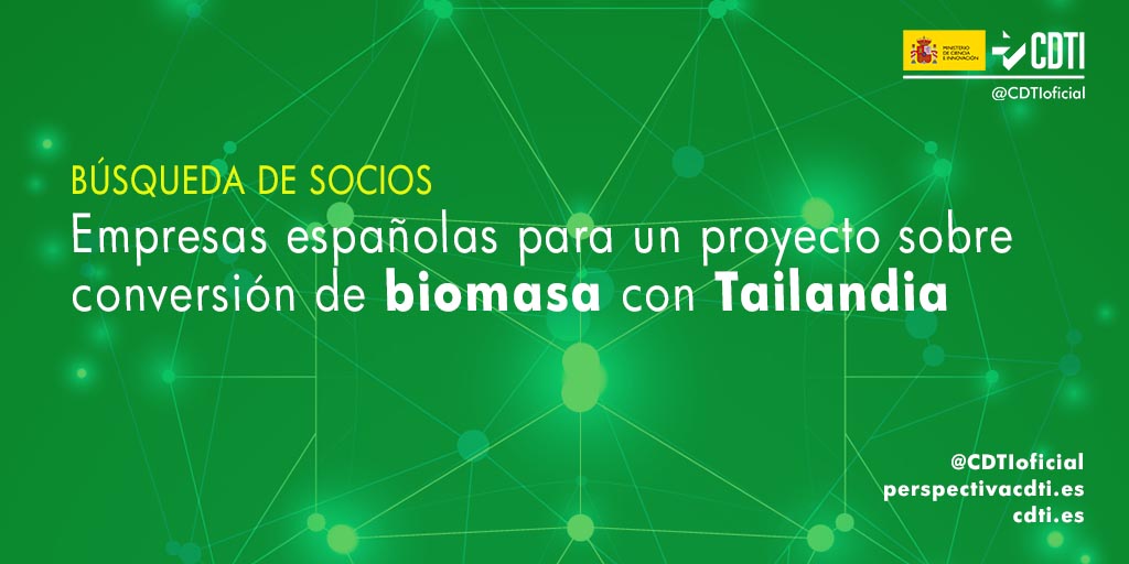 Búsqueda de socios españoles para colaborar en un proyecto de conversión de biomasa en sus componentes básicos, químicos y de empaquetado