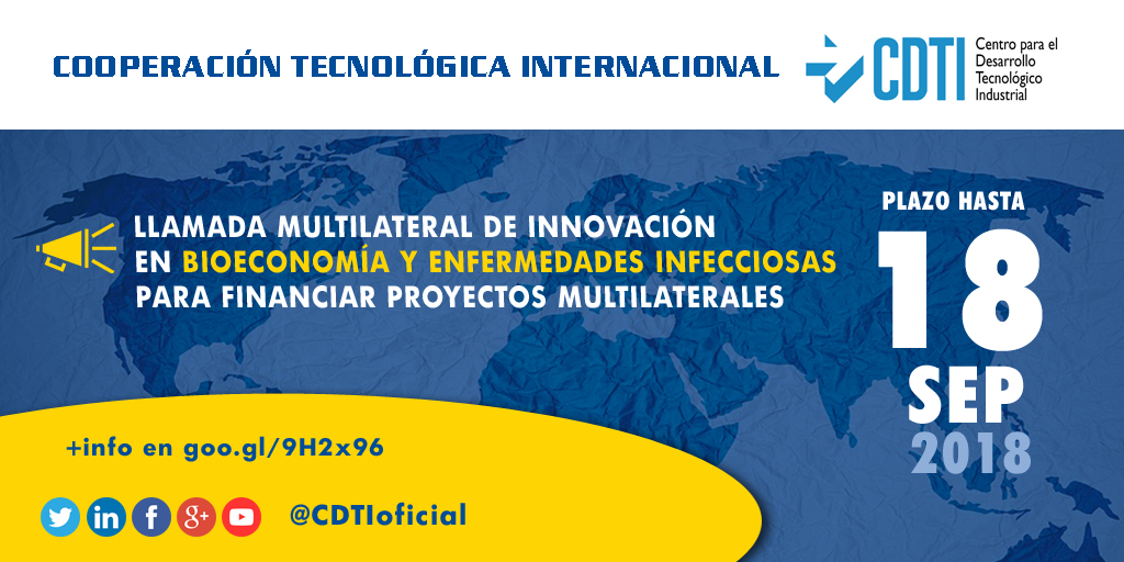 COOPERACIÓN TECNOLÓGICA INTERNACIONAL | Llamada multilateral de Innovación en Bioeconomía y Enfermedades Infecciosas