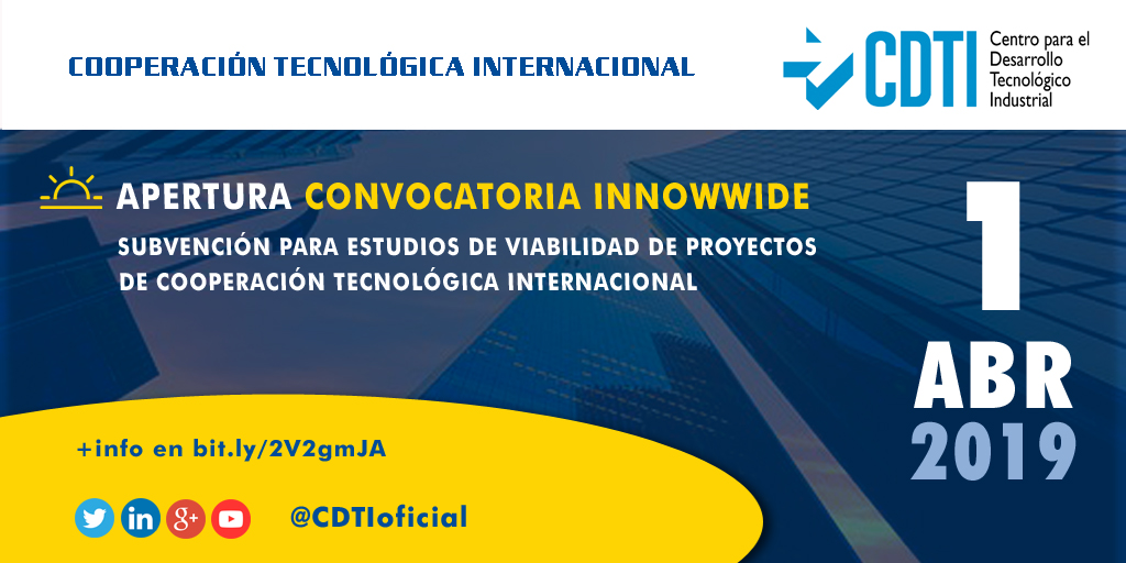 COOPERACIÓN TECNOLÓGICA INTERNACIONAL | El proyecto europeo INNOWWIDE abrirá en abril una convocatoria de ayudas de 3M€ para la internacionalización de pymes innovadoras