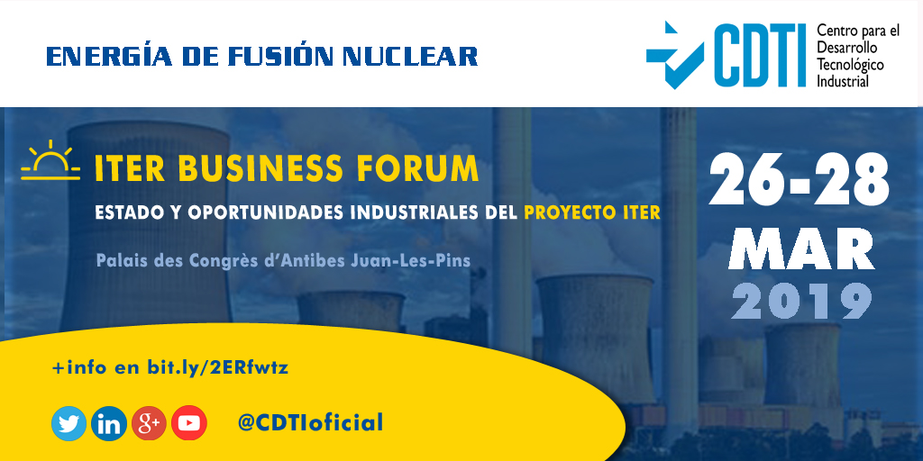 ENERGÍA DE FUSIÓN NUCLEAR CDTIoficial participará en el ITER
