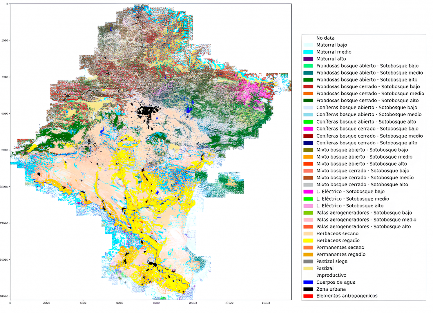 Mapa de vegetación de Navarra a alta resolución basado en datos de teledetección