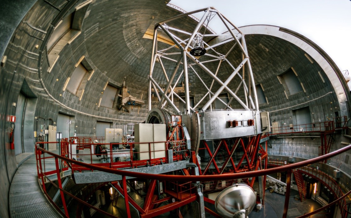 Interior view of the great canary telescope
