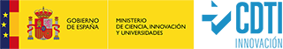 Logotipo CDTI con banderas para páginas web y redes sociales