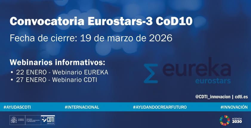 Webinarios convocatoria Eurostars-3 CoD10