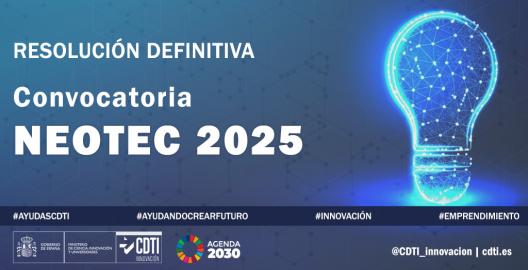 Resolución convocatoria NEOTEC 2025